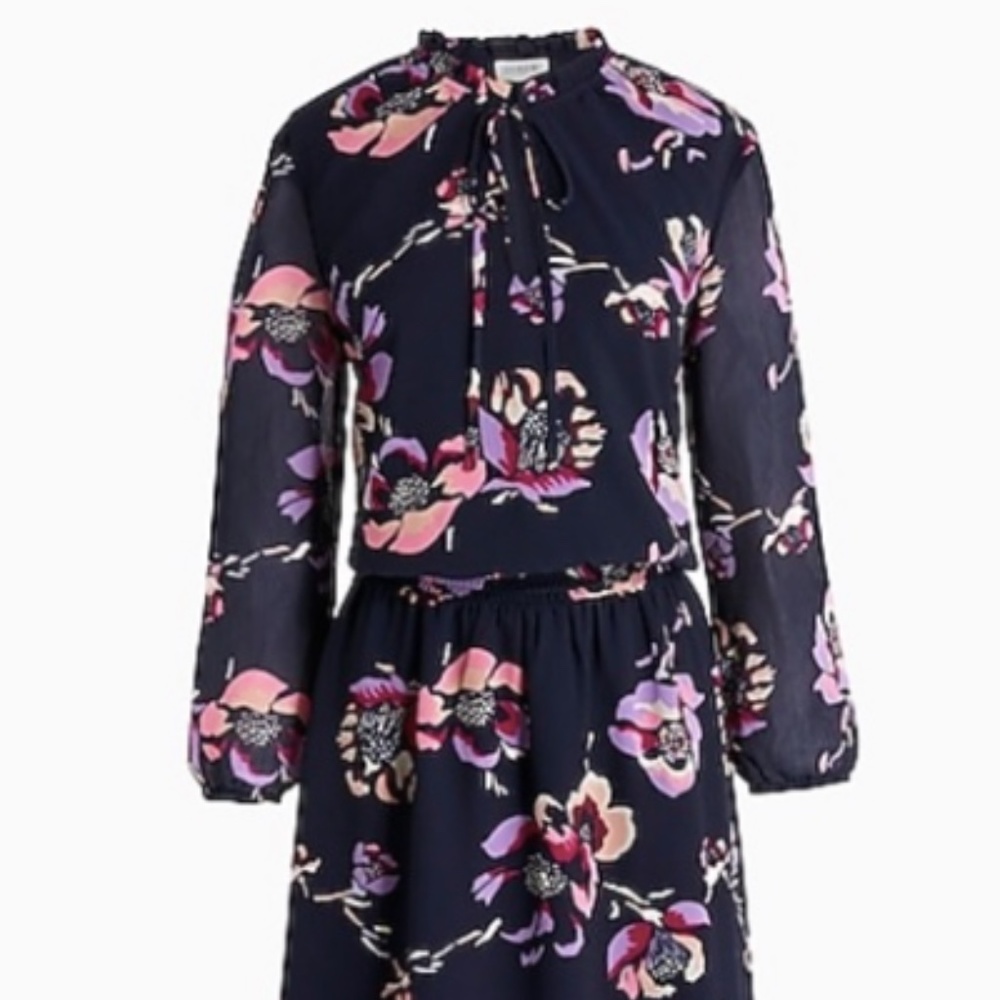 NTW J.Crew Factory Floral Midi Dress